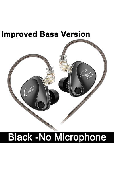Choice سماعات أذن سلكية KZ Castor محسّنة بدون ميكروفون من Harman Bass HiFi 2 مراقبة توازن قابلة للضبط ديناميكيًا