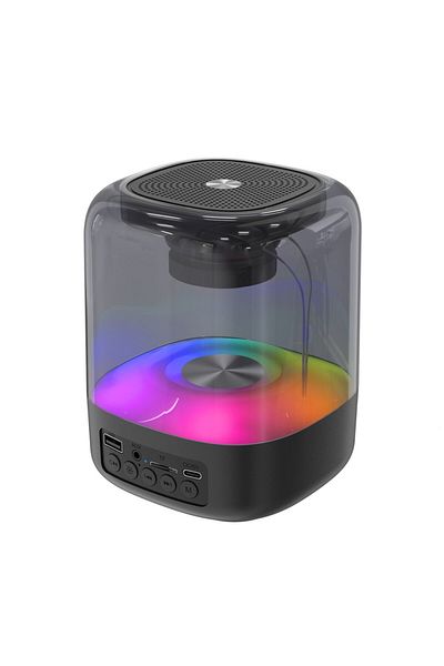 Choice E-3052 Black Portable Bluetooth 5.0 Speakers Rgb Light Hd Sound Mini Desktop Wireless Speaker Loudsp
