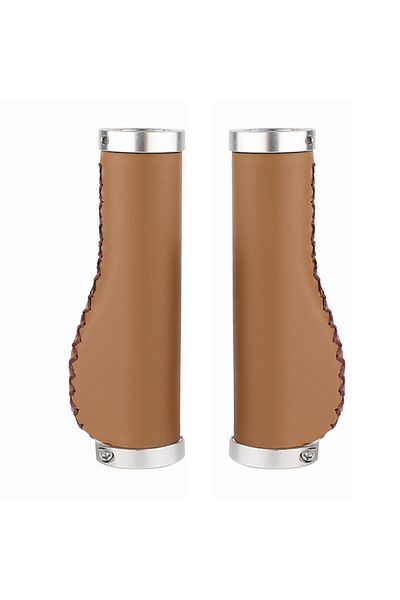 Choice L-Sliver Brwon Mtb Grips PU Leather Bicycle Handlebar Sleeve Accessories Modified Bicycle Handlebar