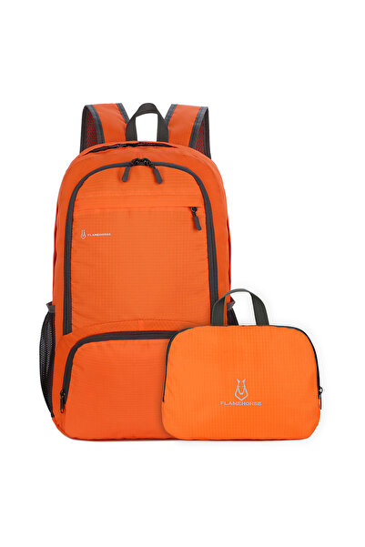 Choice حقيبة ظهر برتقالية خفيفة الوزن قابلة للطي للرجال والنساء مقاومة للماء ...