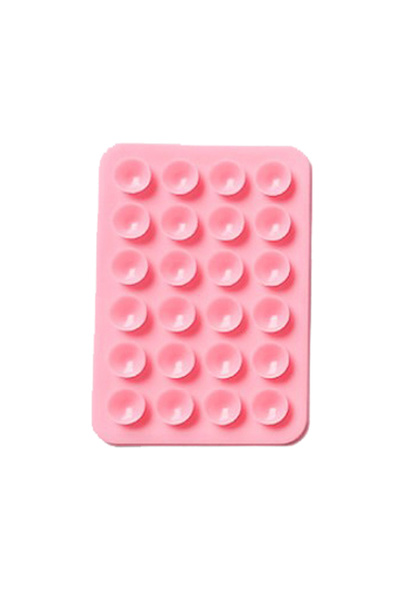 Choice وسادة شفط سيليكون وردية اللون لتركيبات الهاتف المحمول مدعومة بكأس شفط مطاطي سيليكون لاصق