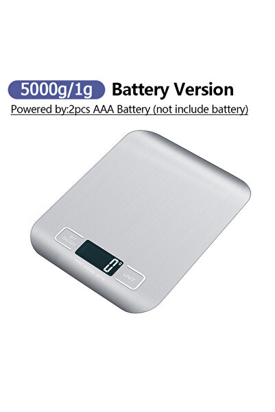 choice2 A1 5kg-Battery 5kg/10kg Digital Kitchen Scale LCD Display Stainless S...