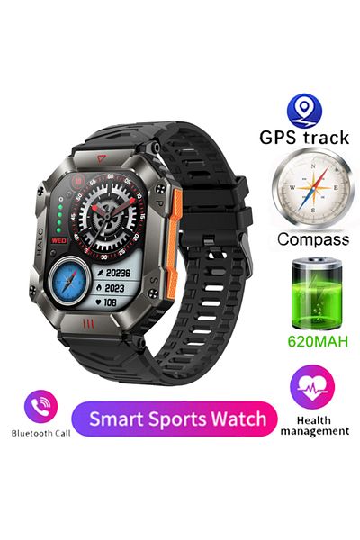 Choice black Men Smart Watch For Android IOS Fitness Watches Ip68 Waterproof Military Healthy Monitor AI Vo