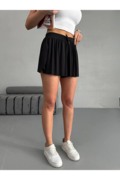 MERİCEY Fusta pantaloni scurți de tenis pentru femei (scurt) – Fusta sport flexibilă și confortabilă