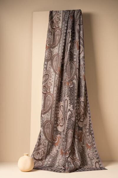 JAWEL Kadın Etnik Desen Soft Şal Paketi Adesa (Vizon-İndigo-Bordo)