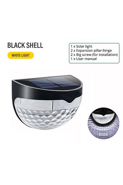 Choice CHINA Black-white light LED Solar Fence Lights Outdoor Waterproof Wall Lights Corrugated Lights for