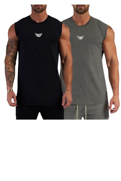 GENIUS STORE Men's Moisture Absorbing Quick Dry Athletic Technical Performance Athlete Zero Sleeve T-shirt MG-ATLET2