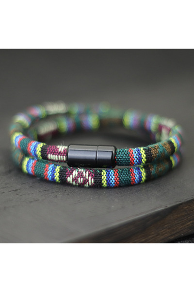 Choice M 19.5cm 7.7Inch dark green New In Men Bohemia Rope Bracelet Attract M...