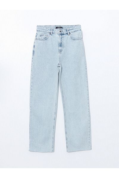 LC Waikiki Pantaloni Jean de damă cu talie înaltă