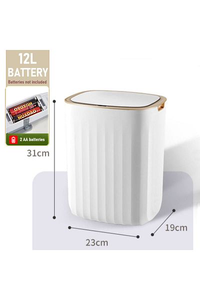 Choice 12L gold battery 12/15L Smart Trash Can Home Kitchen Wastebasket Garbage Bins Bathroom Toilet Living