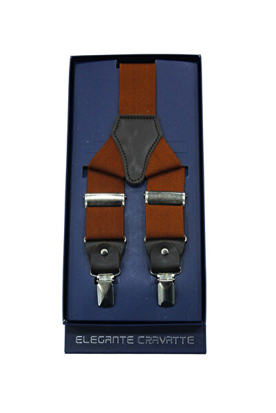 Elegante Cravatte Ανδρικό λουράκι παντελονιού πολυτελείας Tan Color Salopet