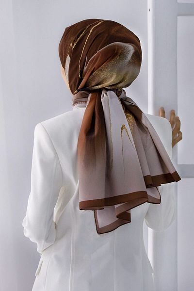 Vissona Luxury Medina Silk Mermanli B Color Color? 75X195 Kn Uncovered Shawl Moss Kre? Dikist T? Fi? It? Dikist
