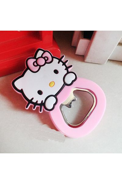 Choice A Kawaii Sanrio Anime Silicone Wine Opener Hello Kitty Girl Heart Beer Bottle Opener Refrigerator M.