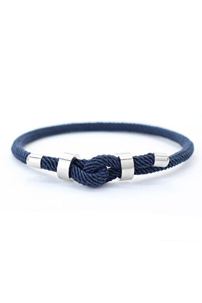 Choice سوار Navy Noter Lucky Red Thread للرجال من الفولاذ المقاوم للصدأ غير ا...