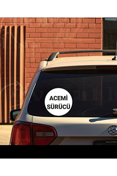 Parti Tasarla Novice Driver Car Sticker 15 cm