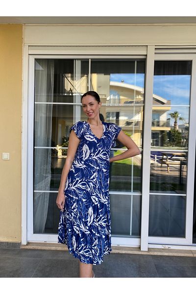 PİJAMORE Postura subțire Femei Mărimea 38-46 Rochie de vară sezonieră din viscoză Boem Vintage Patchwork