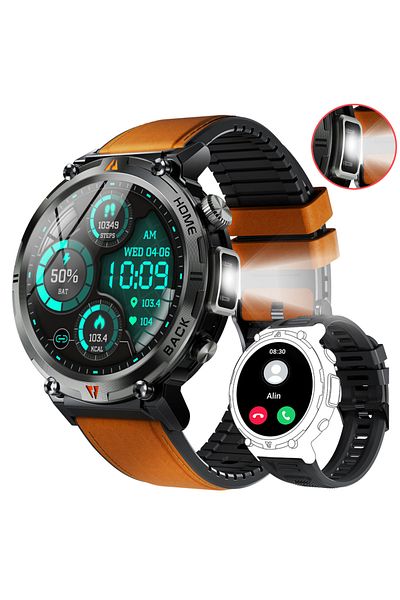 EIGIIS black-3 EIGIIS KE3 Smart Watch 3ATM Waterproof Original Design For Men Bluetooth Call Health Monitor