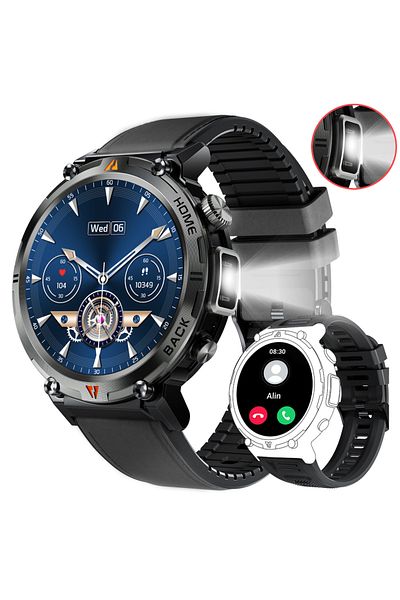 EIGIIS black-2 EIGIIS KE3 Smart Watch 3ATM Waterproof Original Design For Men Bluetooth Call Health Monitor