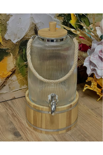 btm home Bambu Standlı Cam Sebil