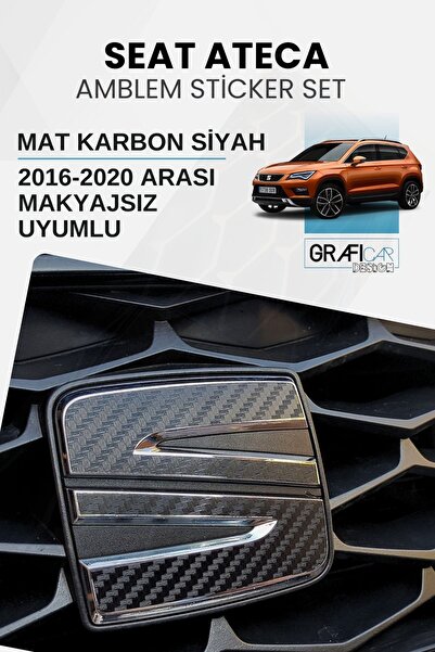 GRAFİCAR مجموعة ملصقات مطلية بشعار Seat Ateca - متوافقة مع موديلات 2016-2020 ...