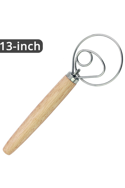 Choice خفاقة العجين الدنماركية ذات 3 حلقات مقاس 13 بوصة و10 بوصة من الفولاذ ا...