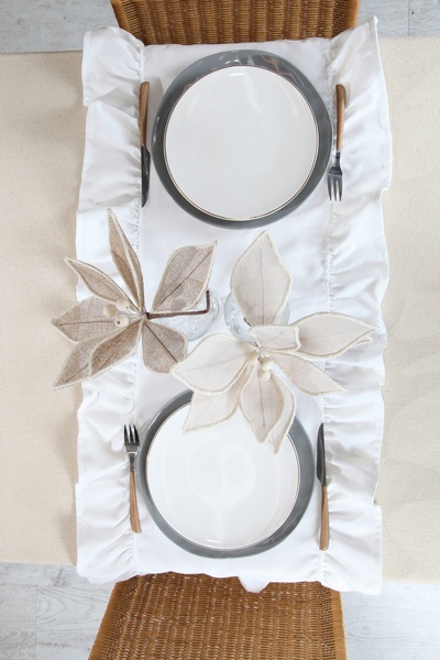 cotton maison Poli Fırfırlı Runner 40x110 Cm