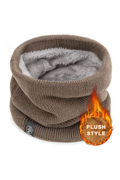 Choice 4PCS Khaki Fashion Soft Knitted Neck Warmer Sport Scarf Women Men Face Cover Winter Skating Running