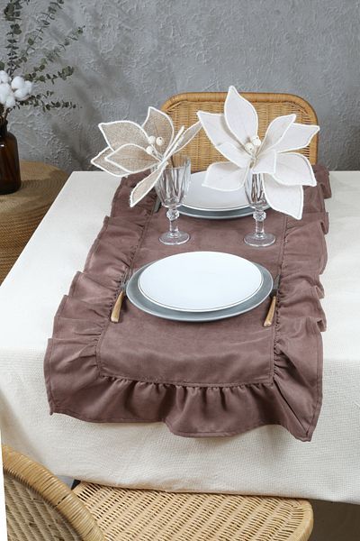 cotton maison Poly Frilly Runner 50X130 cm