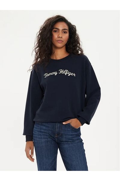 Tommy Hilfiger Dobový modrý svetr pro ženu Tommy Hilfiger