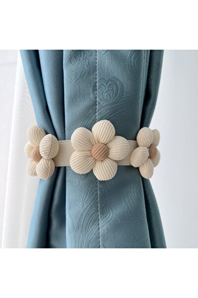 Choice مجموعة أخرى مكونة من ثلاث زهور بيضاء من قطعة واحدة وأشرطة ستائر لغرفة ...