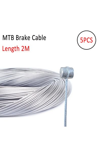 Choice 5pcs MTB Brake Cable 5pcs/set 2M MTB Bicycle Brake Line Bicycle Speed Line Fixed Gear Shifter Gear B
