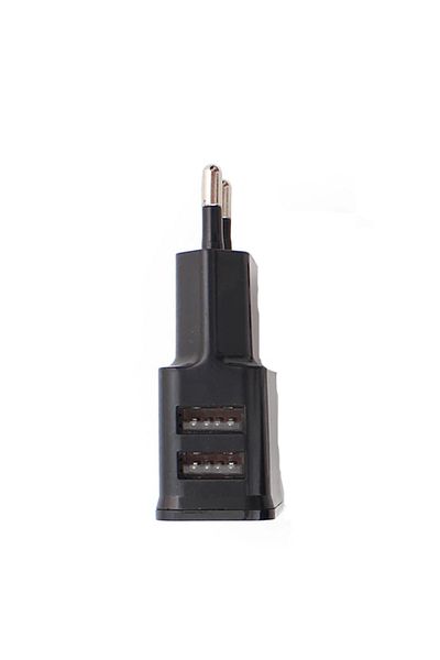 YTDMEN قابس الاتحاد الأوروبي 5 فولت 2 أمبير، محول طاقة عالمي بمنفذ USB مزدوج، شاحن هاتف بمنفذ USB مزدوج، تيار متردد، تيار مستمر 5 فولت 2 أمبير