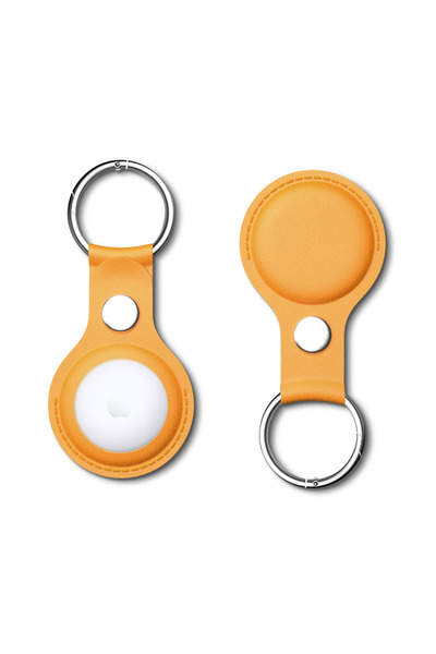 Choice Yellow Vothoon PU Leather Case for Apple Airtag Protective Case Cover for Apple Locator Tracker Anti