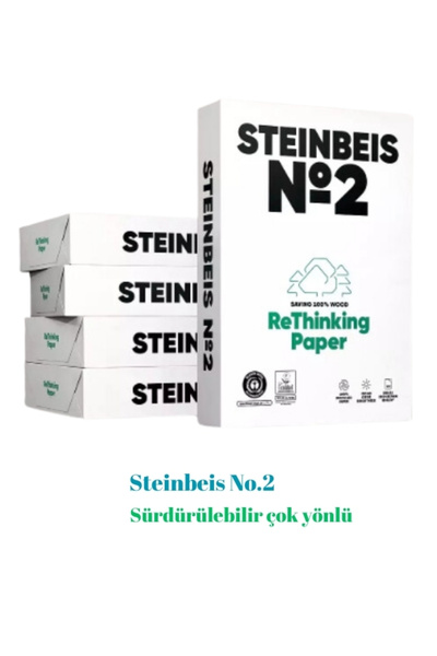 steinbeispapier Steinbeis No.2 A4 Fotokopi Kağıdı 80gr 500'lü 5 Paket 2500ade...