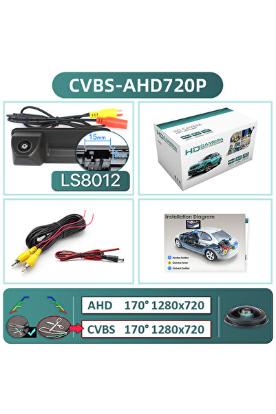 Choice كاميرا الرؤية الخلفية للسيارة GreenYi 8012-CVBS-AHD720P 170° 1080P لسي...