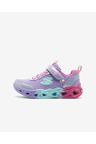 SKECHERS HEART LİGHTS - COLOR JOYFUL Büyük Kız Çocuk Mor Işıklı Spor Ayakkabı...
