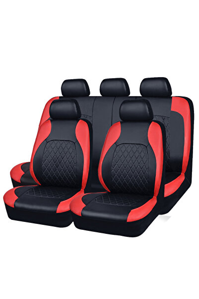 Choice AE-2041-RD غطاء مقعد سيارة من الجلد الصناعي مناسب لجميع المواسم مع واق...