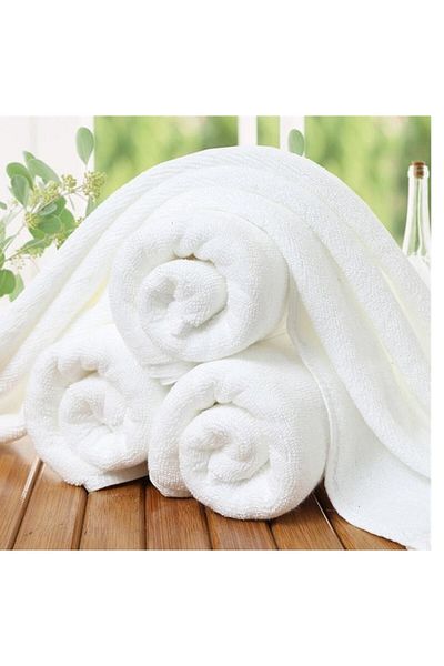 S&R 3 τεμάχια 90x150 εκ. Luxury White Πετσέτα μπάνιου ξενοδοχείου 650 γραμμάρια 100% βαμβάκι