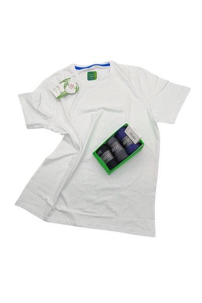 Jiber Tricou din bambus pentru bărbați de calitate și set de șosete din bambu...