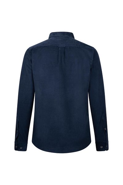 Hatemoğlu Κλασικό πουκάμισο indigo Slim Fit 100% βαμβακερό γιακά με κουμπιά μακρυμάνικο