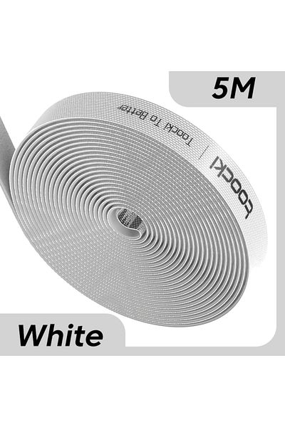 Toocki 5M White Toocki Cable Organizer Wire Winder USB Cable Management Protector Earphone Mouse Cord Ties