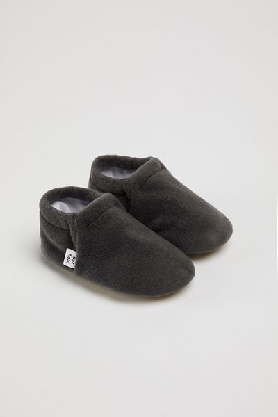 BabyZilla Non-Slip Sole Fleece Baby Booties Organic Cotton Lining, Home Boot Slippers and Nursery Shoes