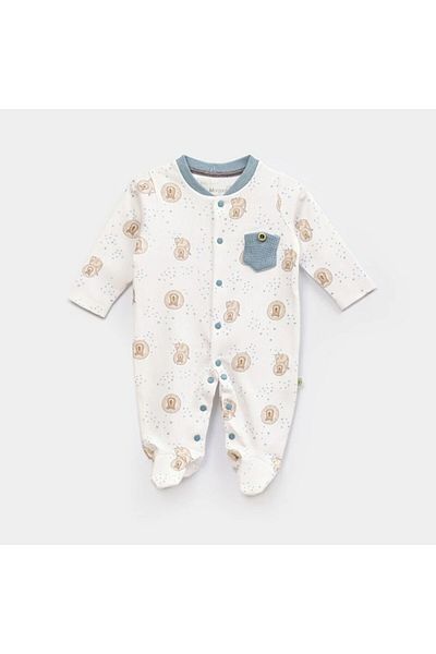 Biorganic Bibaby Brave Lion Jumpsuit - 60709 Ecru