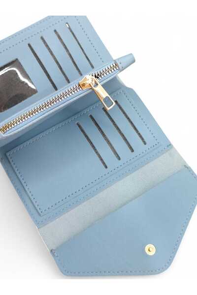 LEXA Конверт Модель М'яка з великою кількістю карток Середнього розміру Блакитний Жіночий гаманець