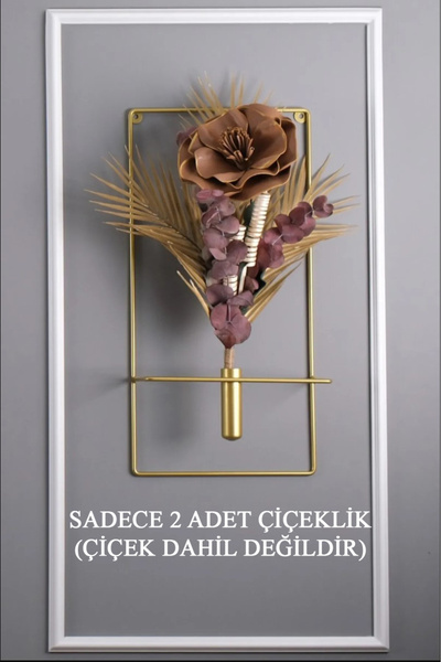 MetaQuartz Aksesuar Xxl Büyük Boy 2 Adet Mat Gümüş Kare Çiçeklik , Modern Dek...