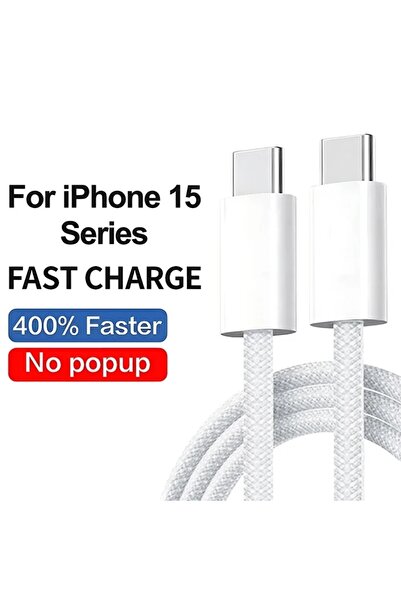 Choice كابل USB Type-C بطول 2 متر وقوة 60 واط لشاحن Apple PD 35 واط سريع الشحن من النوع C لهاتف iPhone 15 14 13 12 11 Pro Max