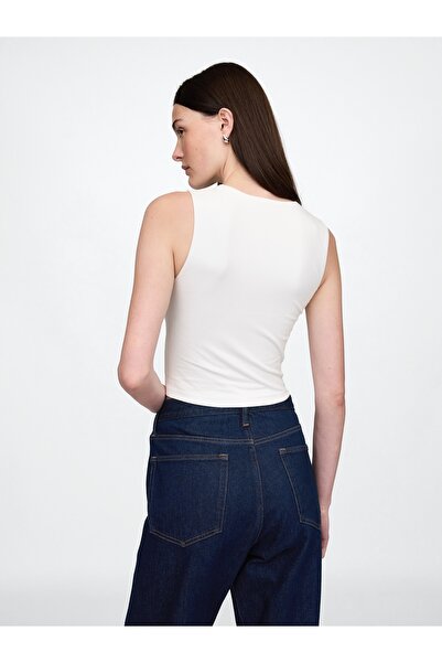 GAP Kadın Beyaz Örme Jersey Atlet