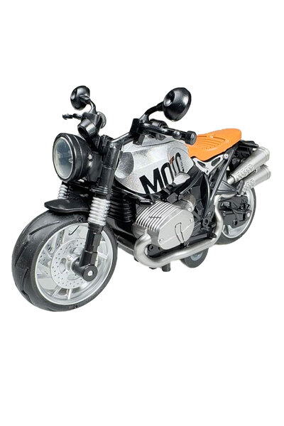 Toyaş Model Engine with Light and Music Pull and Drop Engine Diecast Engine Models Grey 14cm