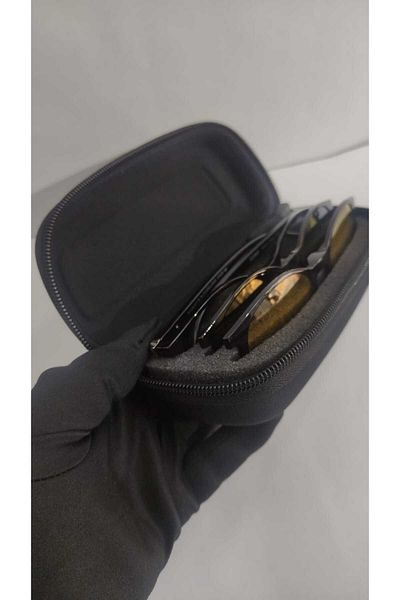 Target 3 Compartments Clip Polarized Glasses Container Case
