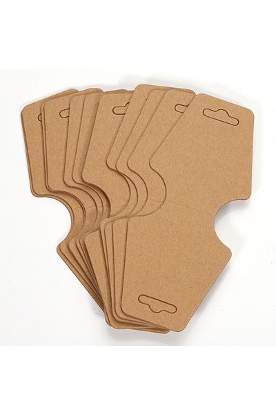 Choice kraft 50pcs/lot 12x5cm Foldable Display Cards Necklace Bracelet Kraft Paper Card for DIY Jewelry Ret